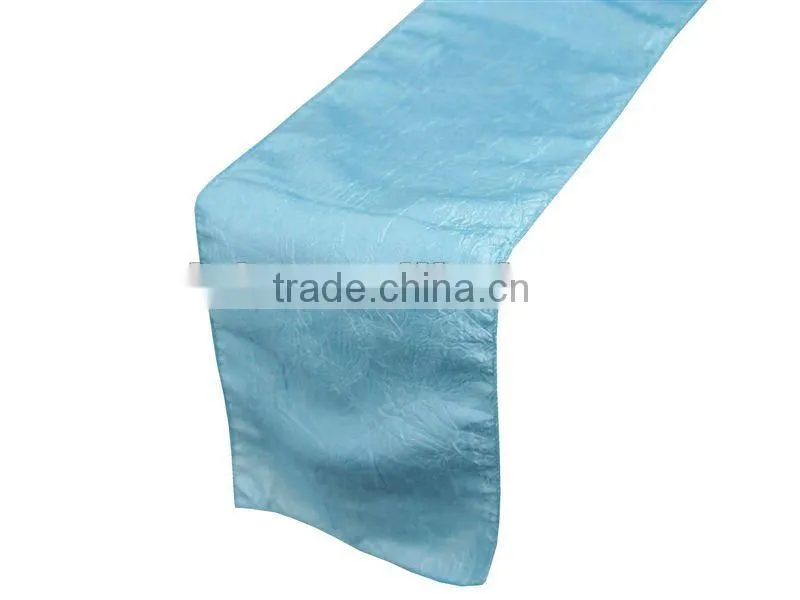 Crinkle taffeta table runner,table cloth,chair sash,placemat,napkin,chair cover
