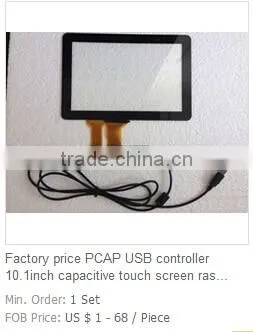 Factory price PCAP USB controller 10.4inch capacitive touch screen raspberry pi,PCAP panel screen touch screen with water pooof