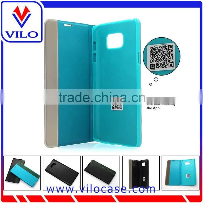 OEM slim simple smart leather cover for Samsung S6