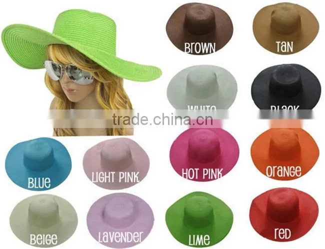 Personalized Monogrammed Women's Beach Floppy Hat