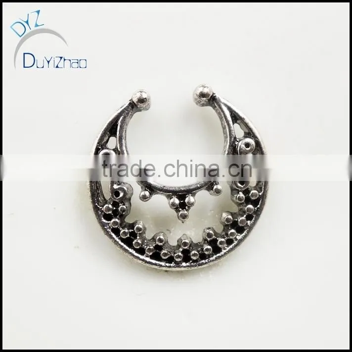 Fake piercing septum jewelry