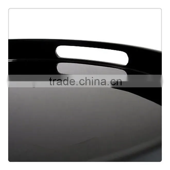 Custom Plastic Round Serving Tray with Handle