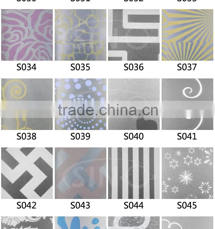 S031 Hard Carton 3-5 Years Colored Print Glass Vinyl Wrap Roll Paper