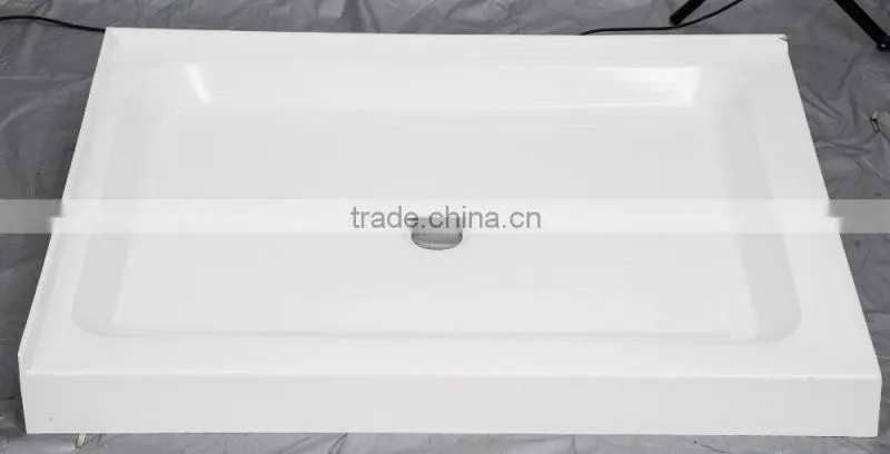 North America market UPC/cUPC certified double threshold shower base, cupc shower base, tile flange base