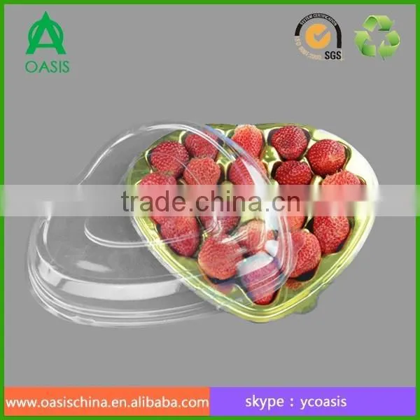Heart shape pet fruit strawberry punnet