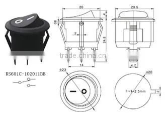 3 position rocker switch t85