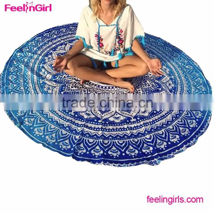 Indian Mandala Round Roundie Tapestry With Freenz Wall hanging Decor Yoga Mat Beach Throw Towel