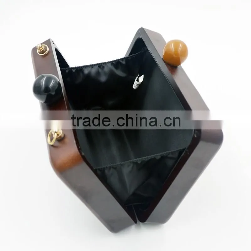 wholesale alibaba in china wooden clutch bag for women