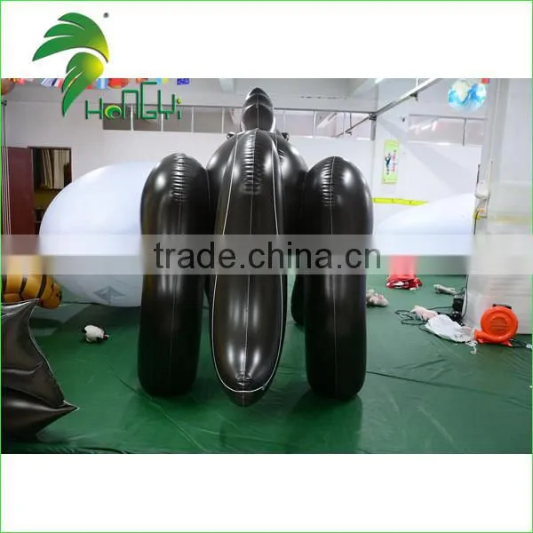 Hottest Large Funny PVC Standing Inflatable Cartoon Bounce Black Horse Toy