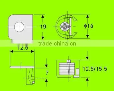 22 years old history hot selling/zinc alloy/Nickel Plated furniture shelf surpport connectors (CF3411)