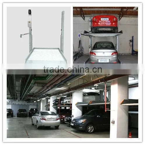 Underground double level garage lift