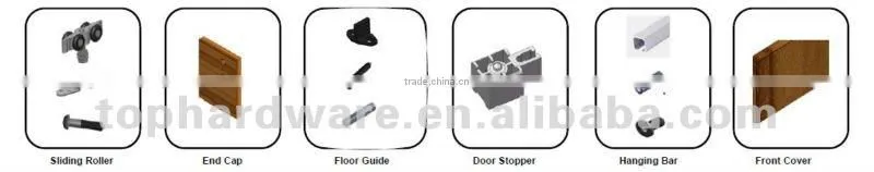 European Sliding Barn Door Hardware Set