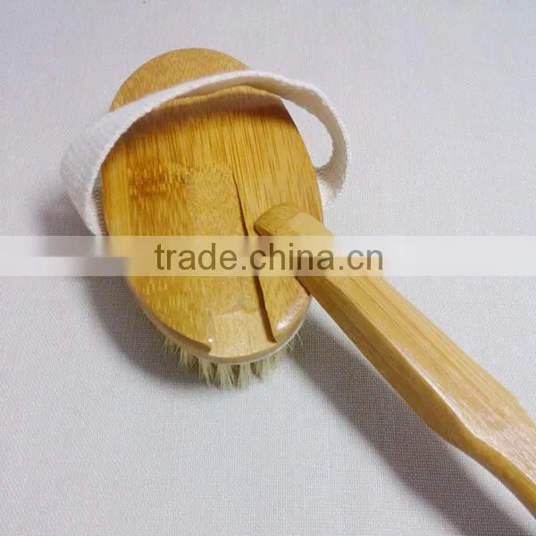 2016 hotsale Wood long handle body back wash brushes for scrubber back