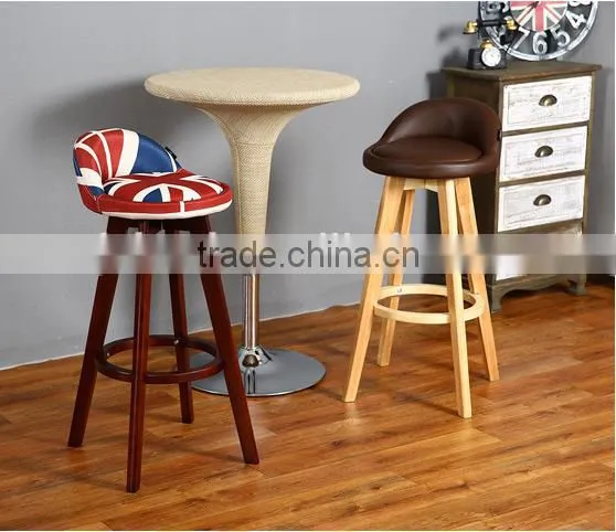 Creative Fashion Wooden Bar Chair,Wooden Bar Stool