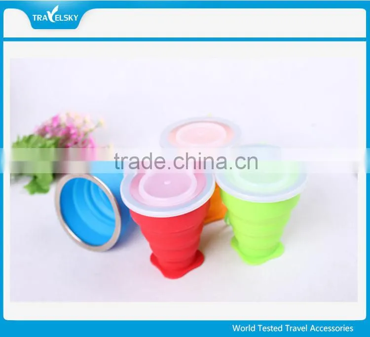 Drinkware portable silicone foldable cup for travel