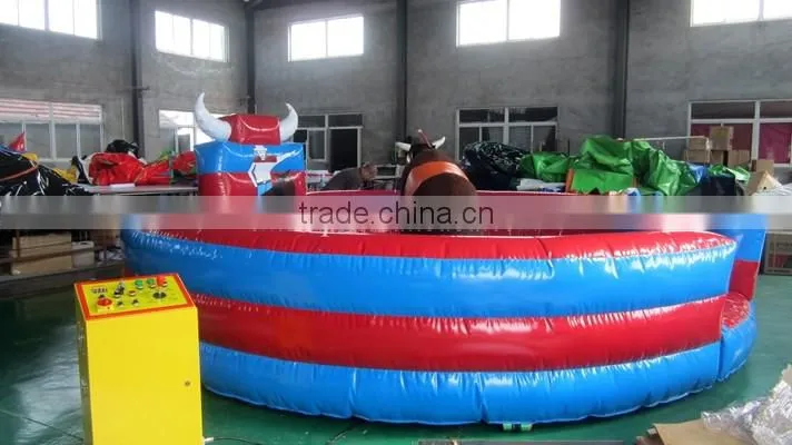 Exciting Party Sports Game Inflatable Mechanical Bull for Adults