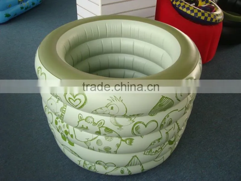 kids bathing inflatable car pool