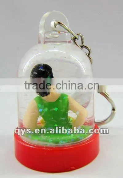Spanish Woman Keychain, Acrylic Liquid Key Chain