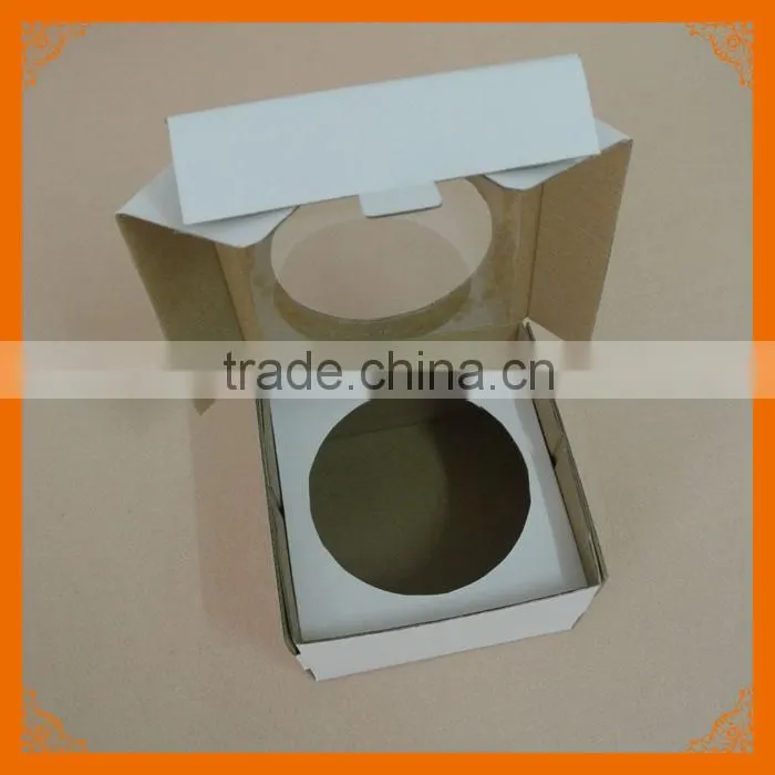 white paper corrugated box display