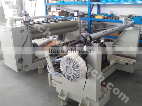 3'' Air Shafts 6'' Sleeve Auto Loading And Unwinder Slitting Rewinder Machine With Circle Blades, Straight Blades