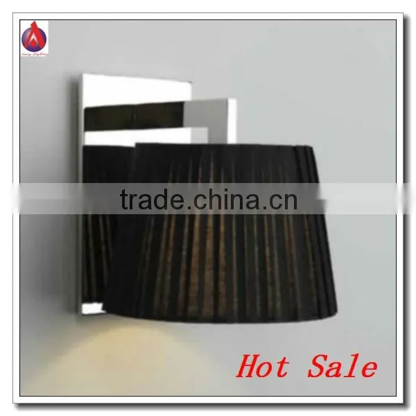 indoor hotel wooden wall scone with white shade MB934W