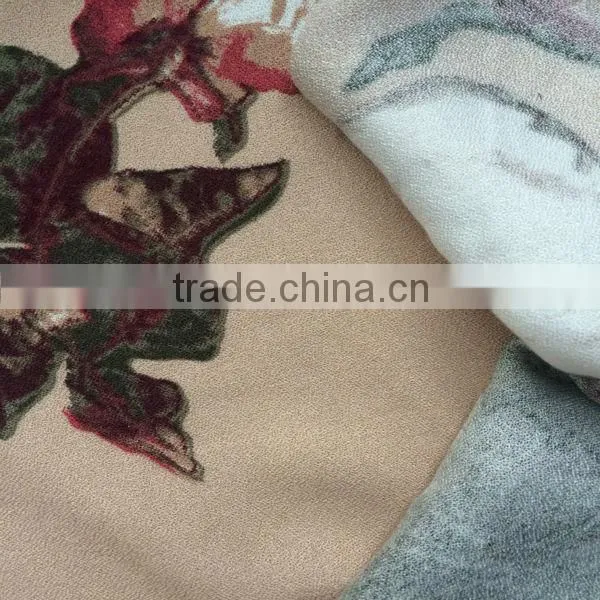 china apparel fabric mill 100% printed rayon dobby fabric