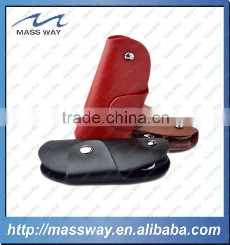 promotional fashion zippered custom leather car key cover