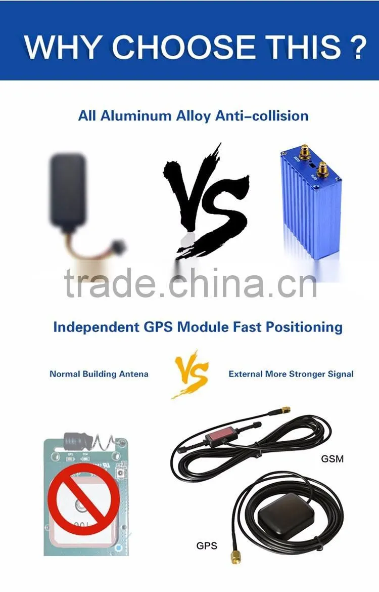 Aluminum alloy car vehicle GPS tracker Free Tracking Software