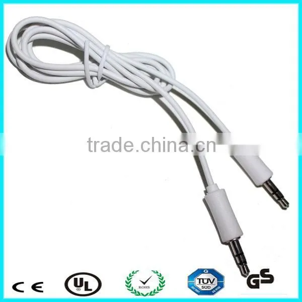 3.5mm noodle flat tpe plastic aux stereo audio cable