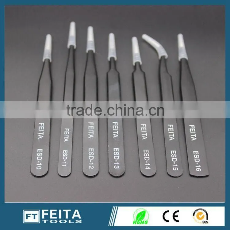 SA Series High Quality Stainless Steel New Fine Point Tweezers Set Needle Nose Tweezers