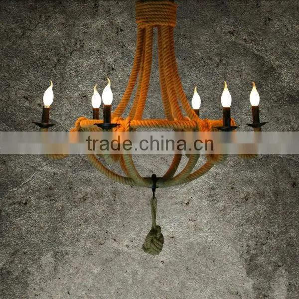 Latest model hemp rope import company indian chandelier light