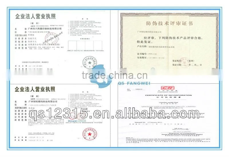 Printing Plastic Scratch Card