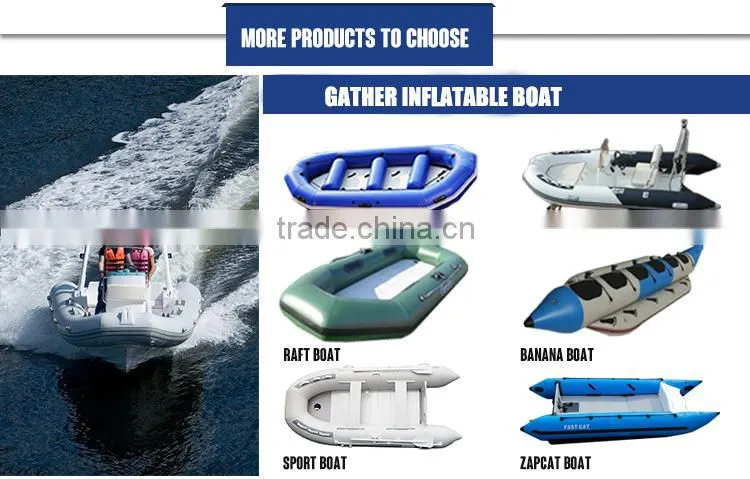 Gather CE certificate alumium floor inflatable fishing boat pvc
