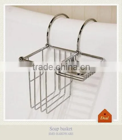 Over the rim chrome soap basket