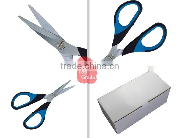 15.3# Wholesale office rubber handle stationery scissor LDH-E32