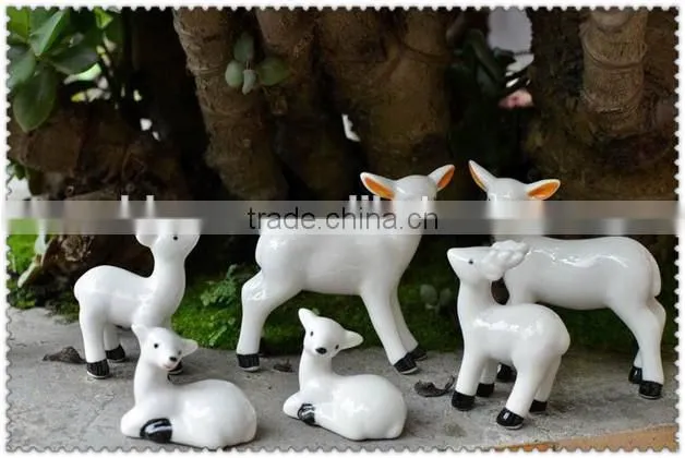 ceramic white animal figurine ornament small figurine