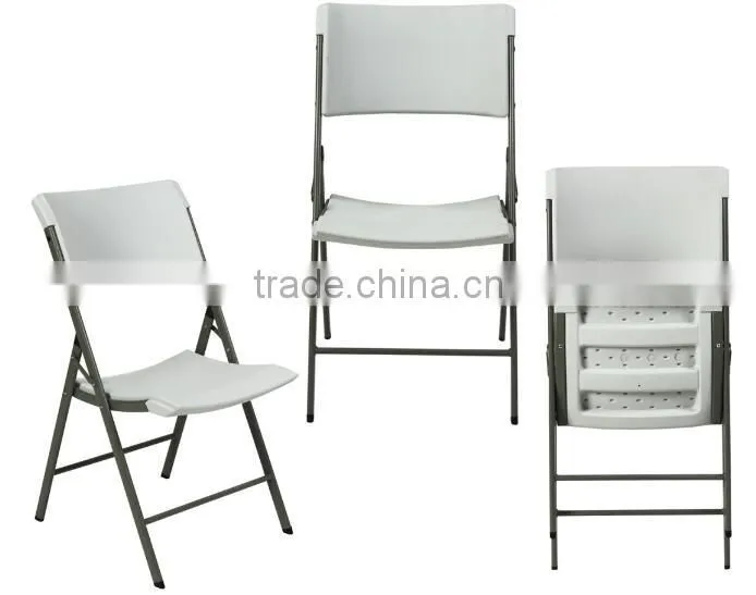 Small MOQ HDPE High Seat Folding Plastic Garden Chair