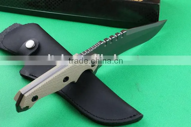 OEM full tang structure combat knife with G10