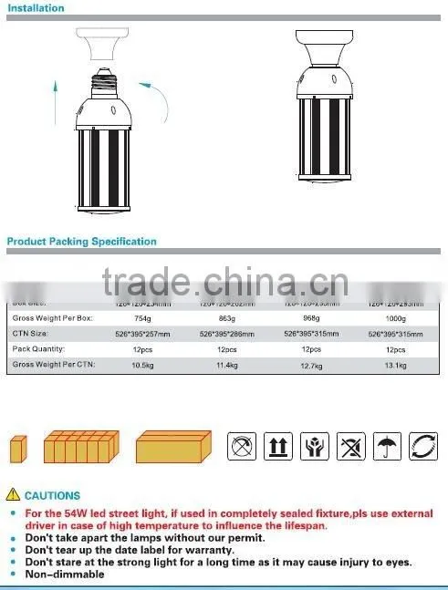 3 years warranty high qualtiy led corn light