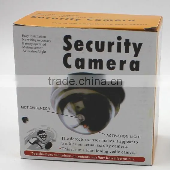 2016 Best Selling Excellent Deterrent 2pcs 1.5VAA Batteries Operated Blinking RED LED CCTV Dome Dummy Fake Seceurity Camera