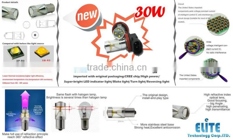 2015 newest red 7440/7443 high power strobe led bulb light ,2 year warranty led light bulb