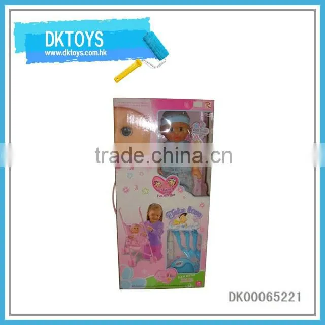 Hot selling doll stroller with IC doll for kid