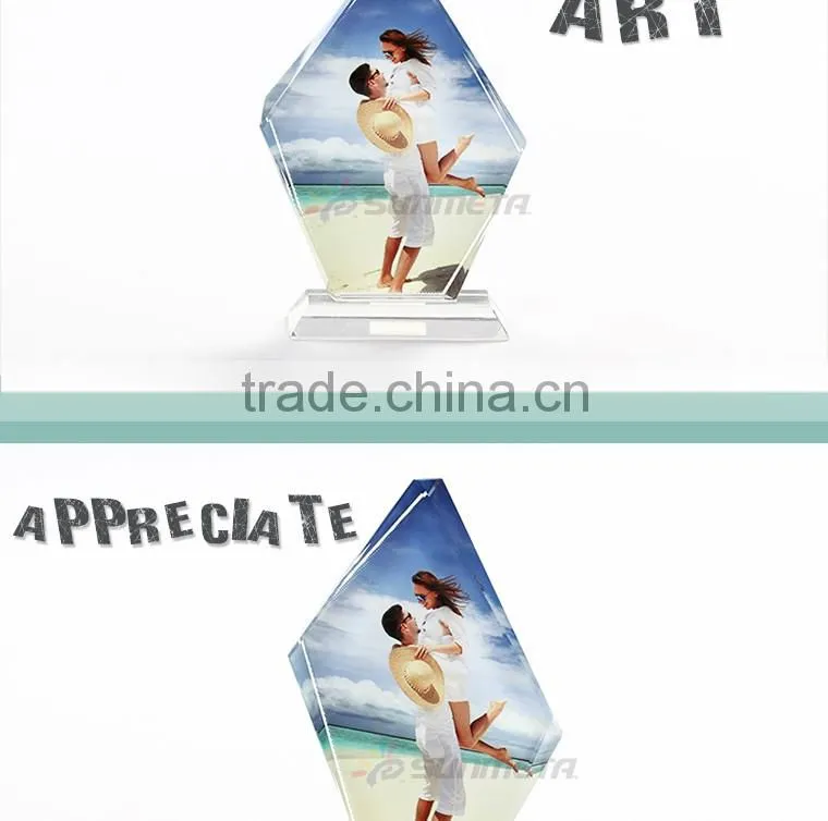 Freesub BSJ10B L150*H220*W40mm Big Ice Hill screen blank 3D sublimation personalized crystal frames