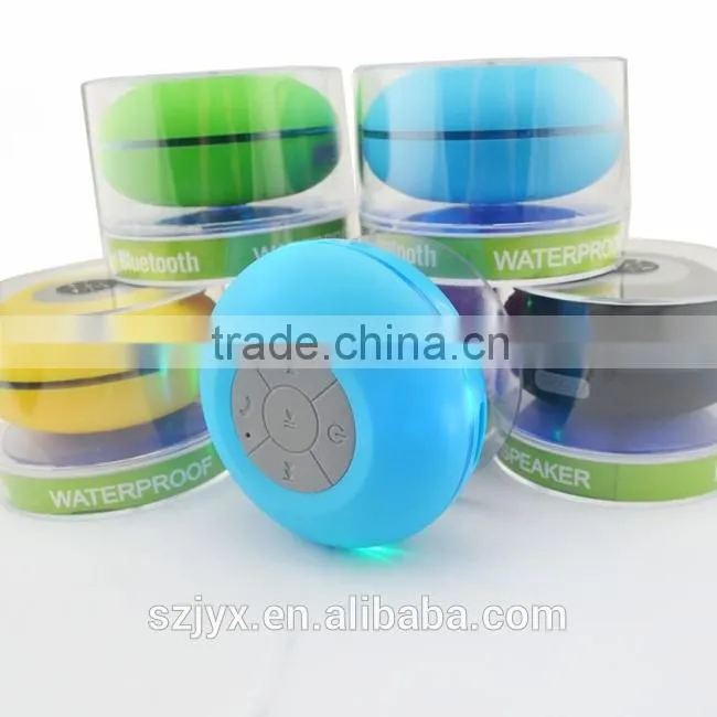 Funny portable waterproof shower bluetooth speaker, enable adsorb on wall and car