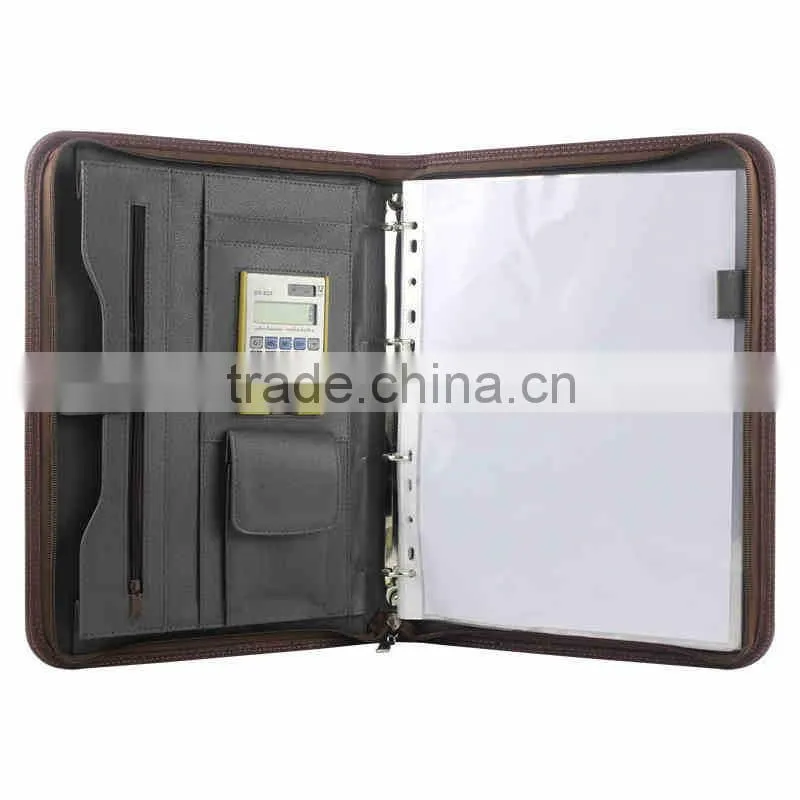 A4 Portfolio/leather folder /organizer professional supplier