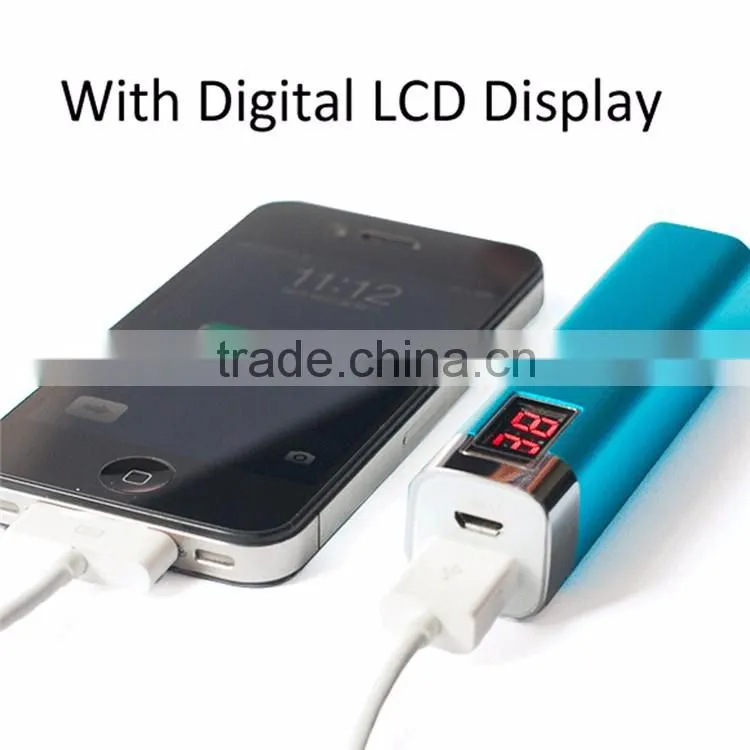 Pocket size aluminum power bank 2600 mah with 1A USB PORT