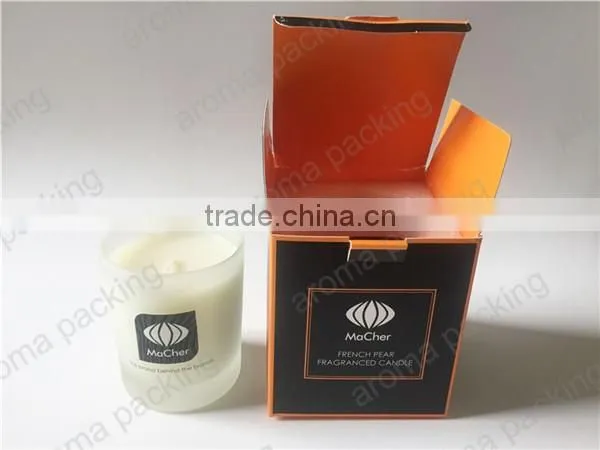 soy wax candle in customized candle jar and luxury box