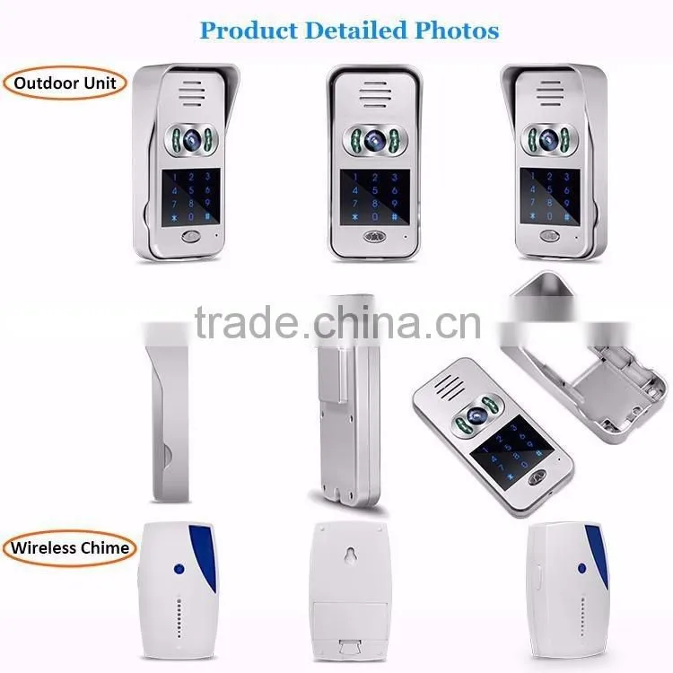 Hot sale RJ45 touch key rainproof APP wireless wifi video door phone with function of motion