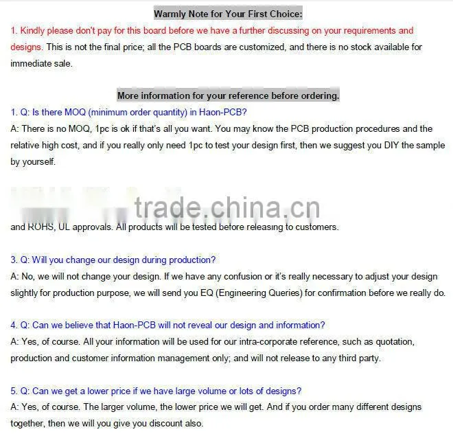 high quality keyboard keypads pcb board