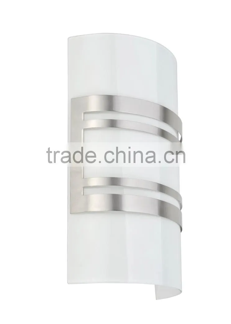 2015 new hotel glass Wall Lamp with satin nickel Finish UL CUL ETL